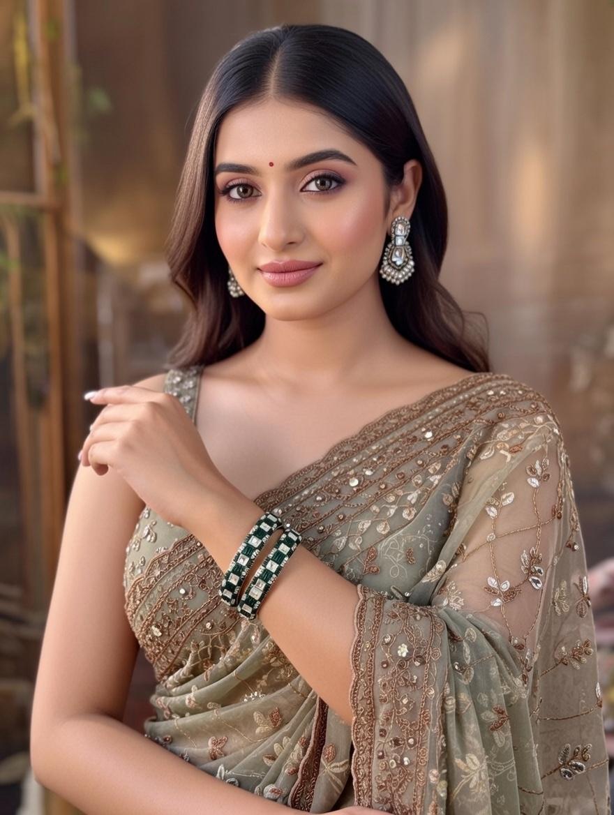 "Dark green lac bangles with traditional mirror work for Indian weddings"