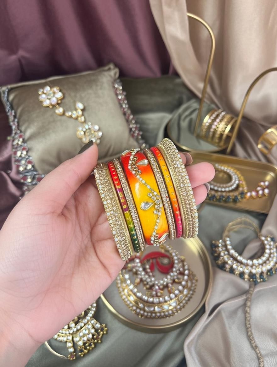 "Vibrant multicolor lac bangles handcrafted for Indian festivals"