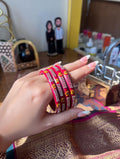 Traditional Deep Red Lac Bangles