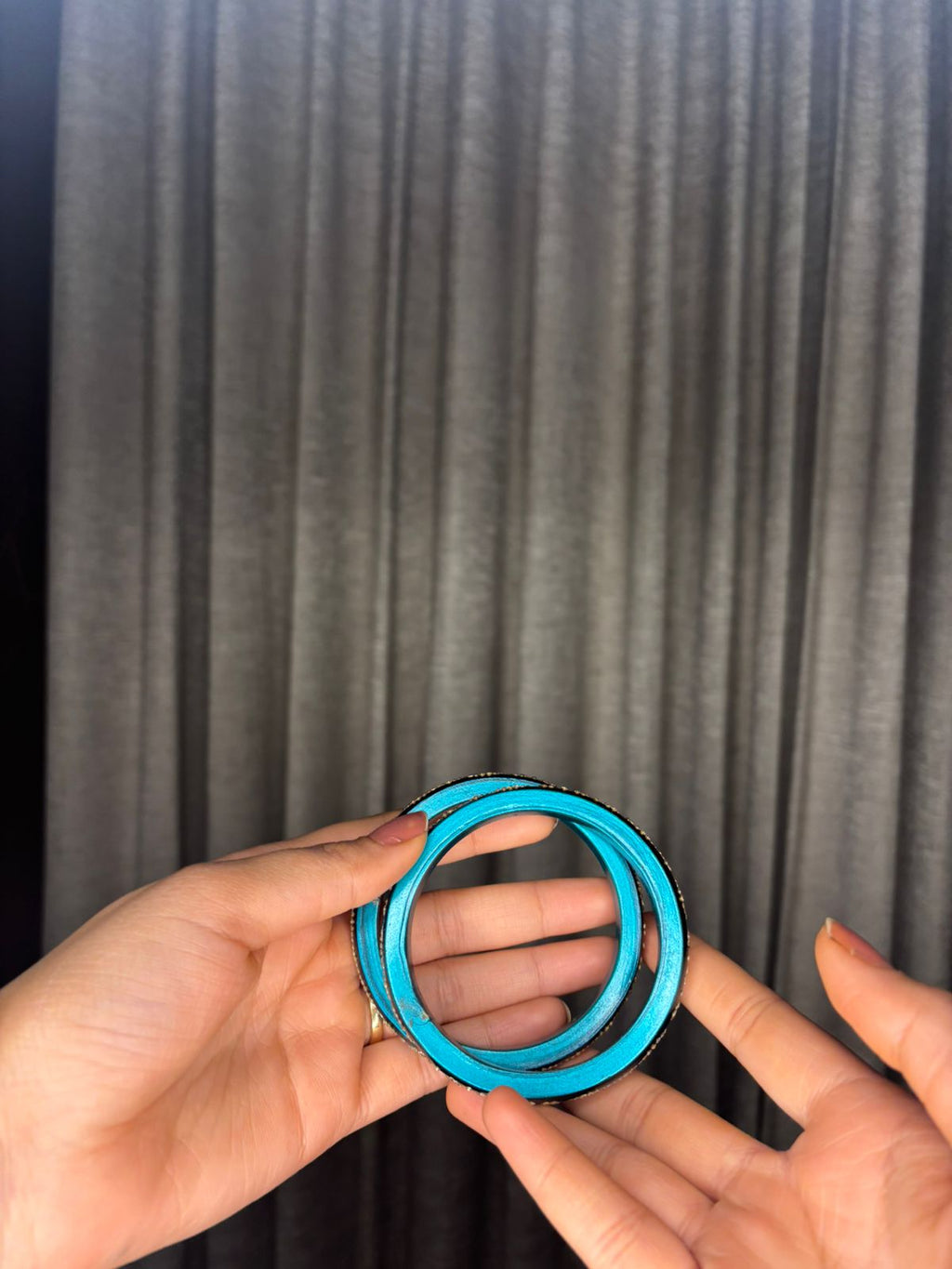 Royal Blue Sparkle Lac Bangles for Wedding & Festival | Handcrafted Indian Jewelry