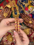 Handcrafted Red & Yellow Diamond Lac Bangles – Festive Shine