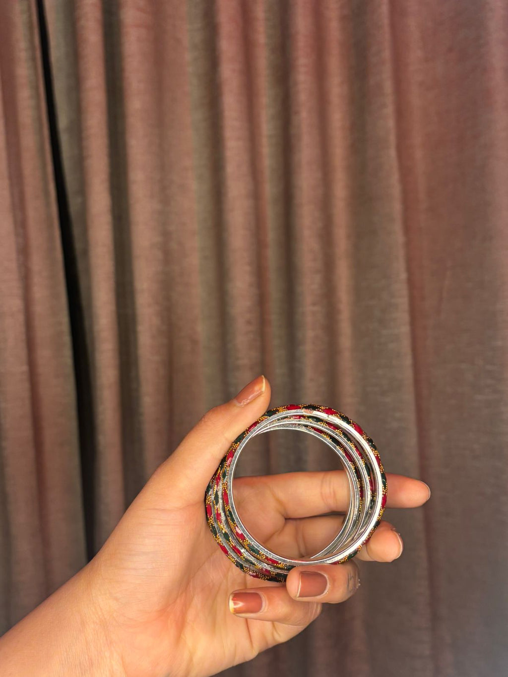 Rang Mahal – Red & Green Stonework Lac Bangles | Handcrafted Bridal Jewelry