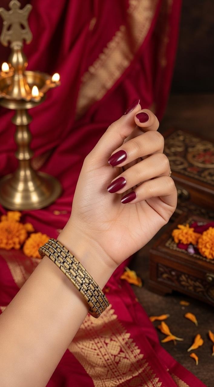 Golden Shimmer Lac Bangle Set - Handcrafted Glitter Bangles